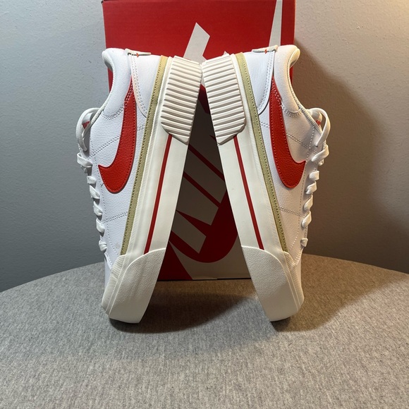 Nike Court Legacy Lift White Gold Red Causal Women Shoe Size 8.5 DM7590-110 - Picture 7 of 11